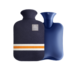 生活愛讚 大尺寸保溫熱水袋 熱敷袋 海軍藍 2000ml, 1套
