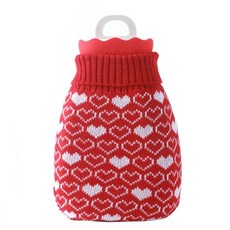 ZOOLO 暖手寶 保溫熱水袋 矽膠熱敷袋 暖暖包 紅色 550ml, 1套