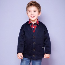 젤리스푼 아동용 심플 브이넥 포근 니트 가디건