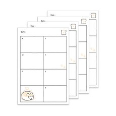 DASH&DOT 溫馨週計畫便條紙, 混合色, 4個