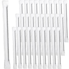 NAPKIN KOREA 平口切割珍珠奶茶紙吸管 單獨包裝 白色 21cm, 200入, 1個