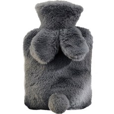 生活愛犬兔子保溫熱水袋熱敷袋 深灰色 500ml, 1套