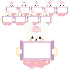 Donna&deco Poraeng 佳節 DONA&DECO Poraeng 佳節禮物 掛軸設計 迷你卡片 10p + 卡套 10p + 信封 10p + 透明圓形貼紙 10p 組, 1套, Togu