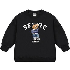 nykids 兒童自拍熊寬鬆版大學T W058