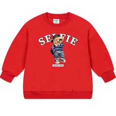 nykids 兒童自拍熊寬鬆版大學T W058