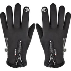 Zzinnomargin 冬季釣魚手套 雙手組, 01 Type A 黑色