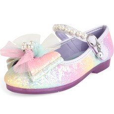 SHOOPEN 女童彩虹珍珠發光鞋 HPKWFD221G