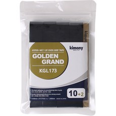 KIMONY Golden Grand Hyper Wet Over 羽球握把布 KGL173 12入, 黑色, 1個