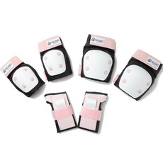 Yelmo 兒童護具 護膝 + 護肘 + 護腕組, 玫瑰粉