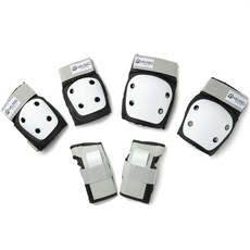 Yelmo 兒童護具 護膝 + 護肘 + 護腕組, 石灰色(黑色)