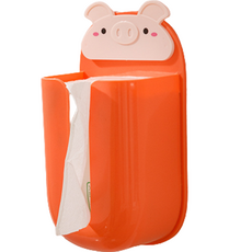 Dasa.com 浴室 廁所 衛生紙 毛巾盒, 1個, 紅色