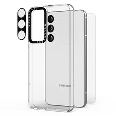 모란카노 소프트 투명 휴대폰 케이스 + 플래쉬 액정강화유리 보호필름 + 카메라 보호필름 세트