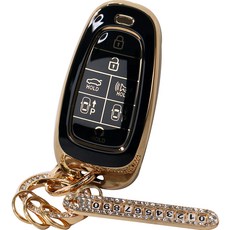 벤오토 자동차 키케이스 세트, 블랙, JH-HH7 (현대7버튼)