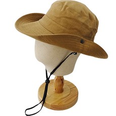 ATEAM 棉質抽繩戶外帽, 米色