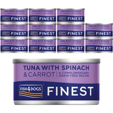 피쉬포독 강아지 간식캔, 혼합맛(참치/스피니치/캐롯, 85g, 12개