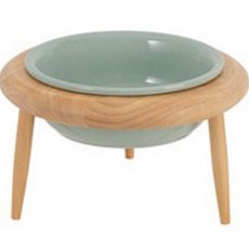 petners 寵物UFO陶瓷原木食碗 小型, 薄荷綠, 1個