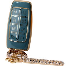 Benauto 汽車鑰匙殼套組, 灰藍色, JH-GI8B (Genesis 8按鈕)