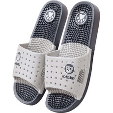 足部按摩點點浴室拖鞋, 灰色, 1個