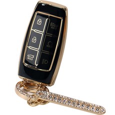 벤오토 자동차 키케이스 세트, 블랙, JH-GI6A (제네시스6버튼)