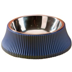 Petners 寵物蕾絲單口食碗, 藍色, 1個