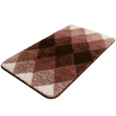 잘츠 편안한 생활공간 부드러운 욕조 매트, 브라운, 1개