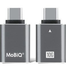 MobiQ C 型 USB 3.2 到 A 型轉換 OTG 10Gbps 高速迷你性別深空灰色 2p, EM-CTA2P