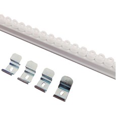 低噪音高強度電著窗簾軌道, 白色