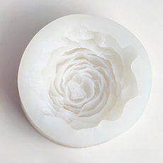 Homevely 手工皂 石膏擴香 蠟燭製作 矽膠花朵模具, 白色