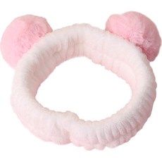 Trademe 可愛洗臉髮帶 熊貓, 1個, 粉紅色