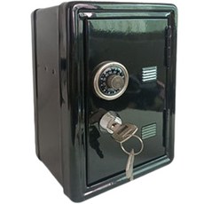 On-maker保險櫃箱形室內裝飾存錢罐, 1個, 黑色