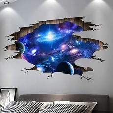 홈 거실 인테리어 벽스티커, 3D은하수