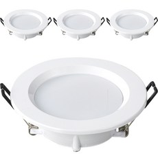 KOCOM LED 環保崁燈 5W 燈泡色 3000K 96mm x 35mm, 白色, 4個