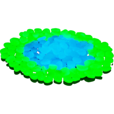 Roywing 夜光螢光鵝卵石, 隨機出貨, 300個