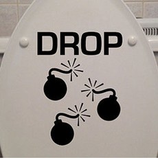 馬桶裝飾貼, 單色