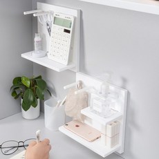 엘두레브 무타공 심플 벽걸이 수납대 2p, 화이트