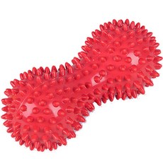 攜帶式刺蝟花生按摩球, 紅色, 1個