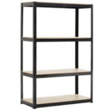 MICASA BONITA 조립식 앵글 4단 선반, 블랙