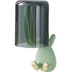 제이엠투 벽걸이 칫솔꽂이 + 컵 세트, 그린, 1세트