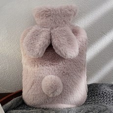 生活愛讚 兔子保溫熱水袋 熱敷暖暖包 粉紅色 500ml, 1個