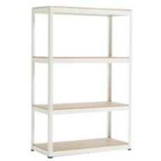 MICASA BONITA 조립식 앵글 4단 선반, 화이트