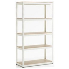 MICASA BONITA 조립식 앵글 5단 선반, 화이트