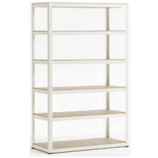 MICASA BONITA 조립식 앵글 6단 선반, 화이트