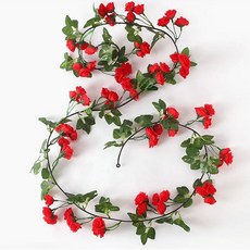 마치어제 玫瑰人造花藤 180cm, 1個, 混合色