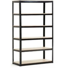 MICASA BONITA 조립식 앵글 6단 선반, 블랙