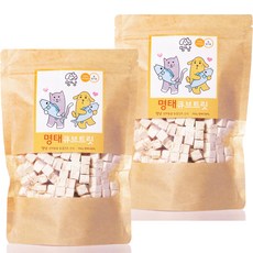 멍냥 반려동물 동결건조 큐브 트릿, 명태, 100g, 2개