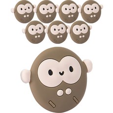 Kkokka 門把家具防撞墊, 03 棕色, 8個