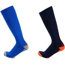 SNF 컬러풀 Performance 축구양말 2켤레 세트, 23(파랑 + 그레이, 네이비 + 주황), 1개