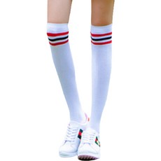 Opeuyu 女用高爾夫長襪, 白紅色