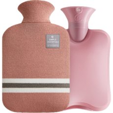 生活愛讚 大尺寸保溫熱水袋 熱敷袋 粉紅色 2000ml, 1個