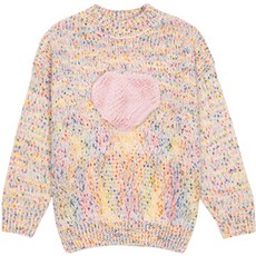 女童柔軟愛心圓領針織衫 CCV75GNT312